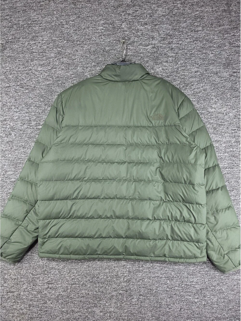 The North Face Men's Green 550 Down Puffer Jacket Full Zip Pockets Size 2XL